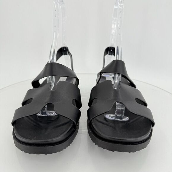 Steven Steve Madded Faun Sandals Womens 11 Black Strappy Wedge Comfy Vegan - Picture 4 of 13